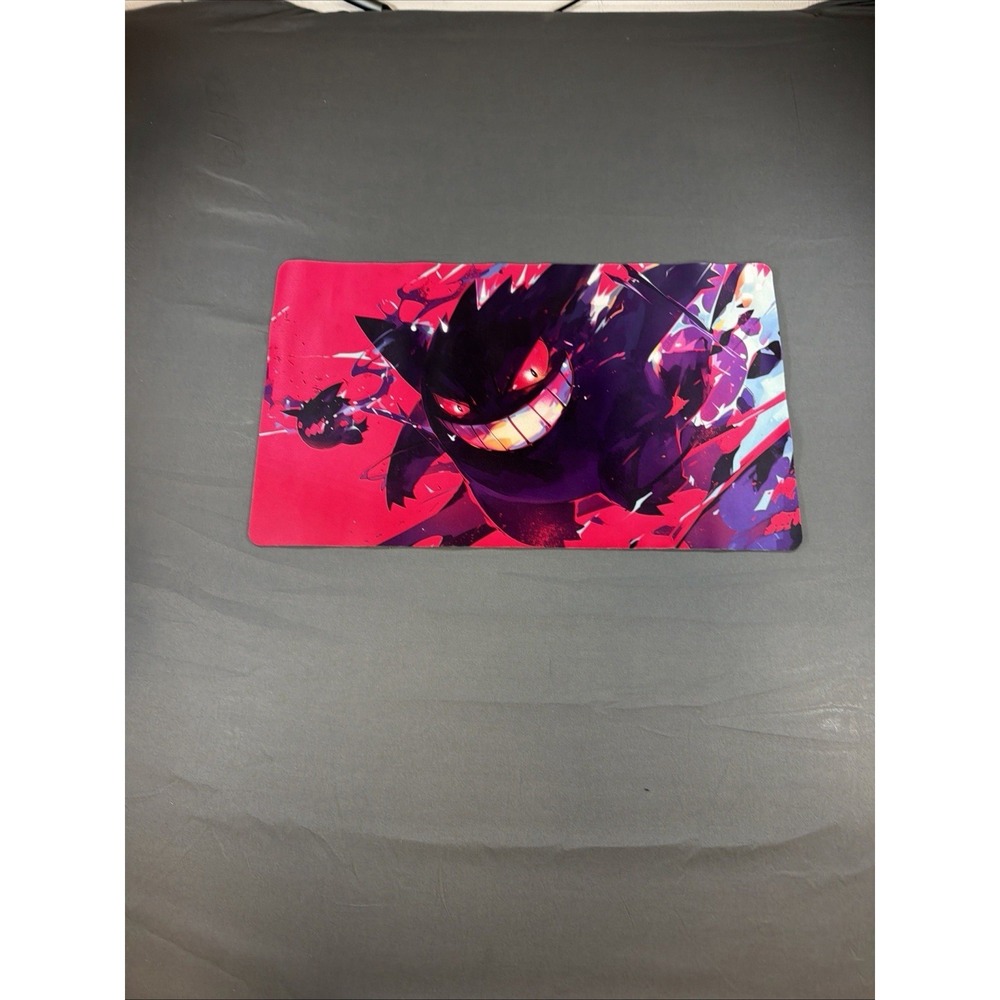 Pokemon Gengar TCG Playmat Multicolor Rubber Card Game Mat 24x14